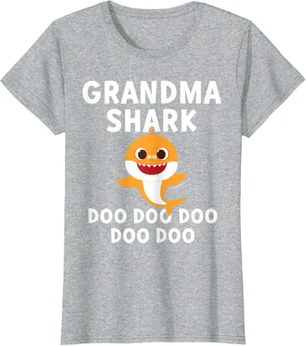 Vista 6 de Pinkfong Camiseta oficial Grandma Shark Negro
