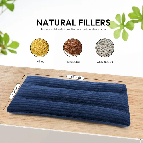 Vista 2 de Almohadilla térmica para microondas de 6 x 12, almohadilla térmica pequeña para microondas, almohadilla térmica de bolsa de frijoles para microondas