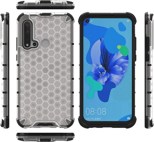 Vista 138 de Pzwoxukhov Funda compatible con Huawei Nova 3i, compatible con Huawei P Smart+ 2018 Honeycomb Anti-Drop Shock-Absorbing Case Negro