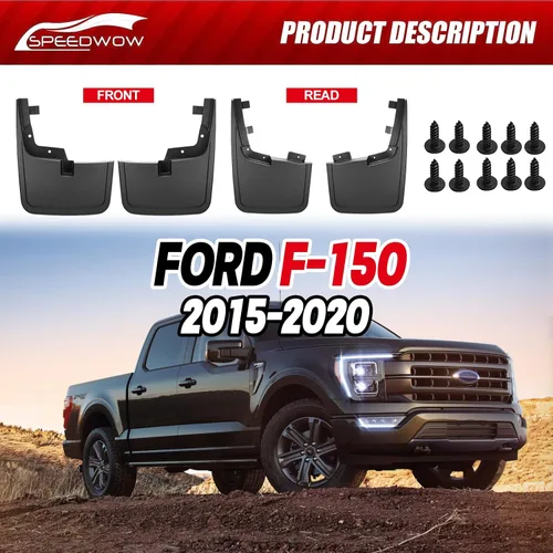 Vista 6 de SPEEDWOW Protector de neumáticos F-150 2015-2020 para barro, sin necesidad de taladrar agujeros (juego de 4)