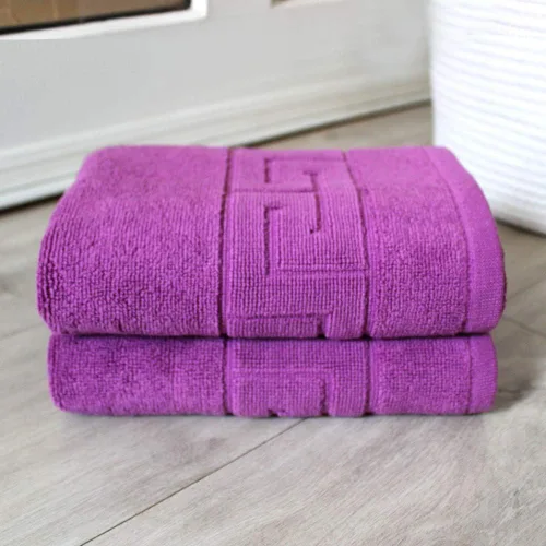 Vista 2 de BLANCHO BEDDING Hurbane - Alfombra de baño para baño, 100% algodón, color morado, 1 unidad
