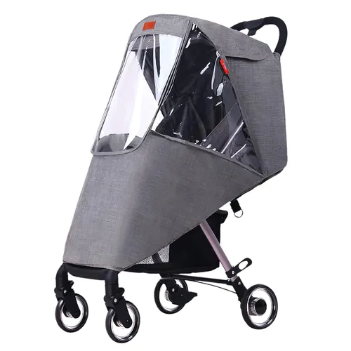 Vista 10 de Funda impermeable para cochecito de bebé, universal, resistente al viento, protección contra el clima, agujeros de aire, protección contra el polvo