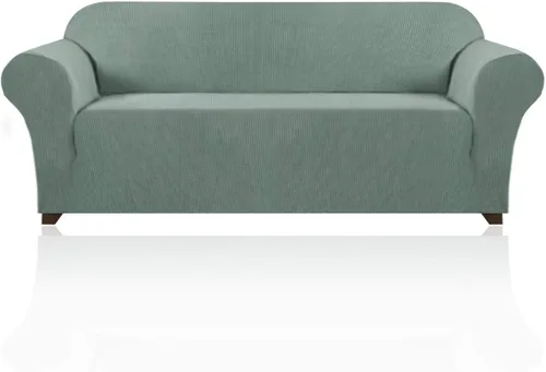 Vista 68 de PrinceDeco Funda elástica para sofá de 3 cojines, funda de sofá de tela jacquard de elastano de 1 pieza, funda universal antideslizante, protector