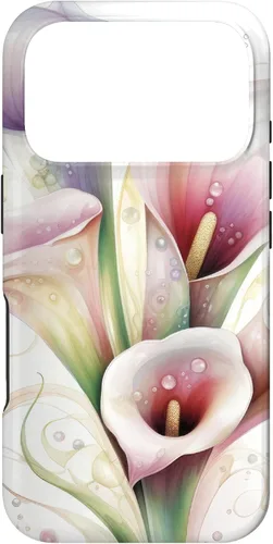 Vista 29 de iPhone 12 Pro Max Calla Lilies Flower Floral Watercolor Case