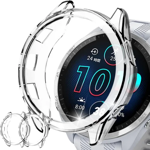 Vista 8 de Miimall - Funda compatible con Garmin Forerunner 965, resistente a los arañazos, protección militar de TPU translúcida para Garmin Forerunner