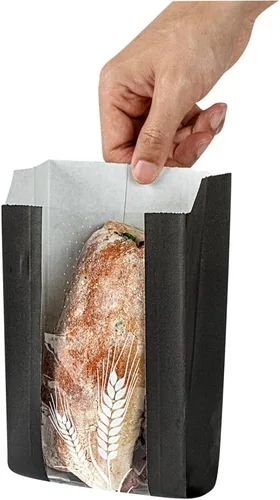 Vista 11 de Restaurantware Bag Tek - Bolsas de papel para pan de 4.5 x 2.5 x 8.5 pulgadas, 100 bolsas de papel de baguette a prueba de grasa, microperforadas