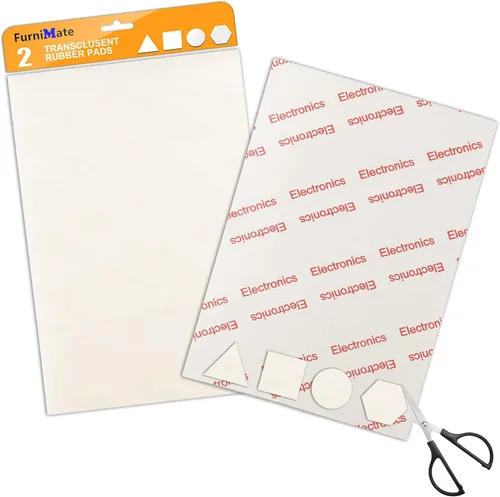 Vista 8 de Almohadillas de goma antideslizantes, almohadillas de silicona antideslizantes, almohadillas adhesivas de goma de 4 x 40 pulgadas, color negro