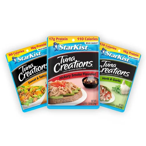 Vista 44 de StarKist Tuna Creations Ginger Sesame - Sabor de jengibre y sésamo para atún 14g Protein Per Serving, Wild Caught, Shelf Stable Seafood, Gluten