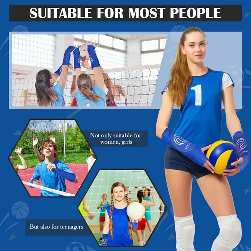 Vista 7 de Shappy 2 piezas de mangas para brazos de voleibol, mangas para antebrazos, almohadillas para brazos de voleibol para niños, niñas, adolescentes