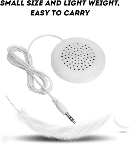 Vista 3 de GOWENIC Mini altavoz estéreo portátil, nuevo altavoz de almohada suave DIY con HD y sonido suave único, 0.138 in para MP3 MP4 teléfono reproductor