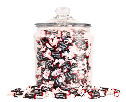 Vista 3 de Grandys Candys Mini Tootsie Roll masticables envueltos individualmente, caramelos a granel, chocolate (1 libra)