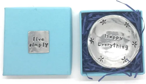 Vista 2 de Happy Everything - Plato para baratijas de peltre