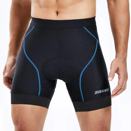 Vista 3 de Souke Sports Mens Cycling Underwear Shorts 4D Padded Bike Bicycle MTB Liner Shorts with Anti-Slip Leg Grips