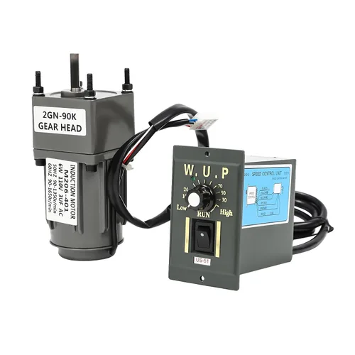 Vista 27 de 15W 10K AC110V 125 RPM Motor reductor de engranajes variable ajustable con controlador de velocidad para la industria