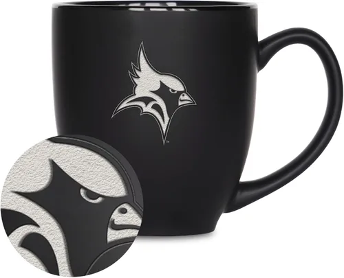 Vista 65 de Rico Industries - Taza de cerámica mate negra con grabado láser estándar de 15oz para NCAA (escuelas T & U) - Para bebidas calientes o frías