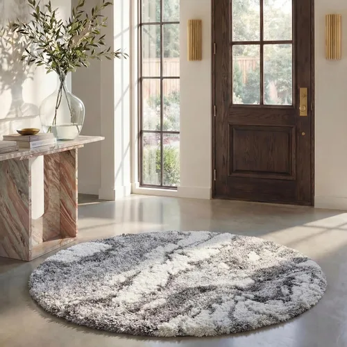 Vista 12 de SAFAVIEH Horizon Shag Collection - Alfombra decorativa, 2 x 3 pies, gris y azul, no desprende pelusa y de fácil cuidado, 2 pulgadas de grosor, ideal