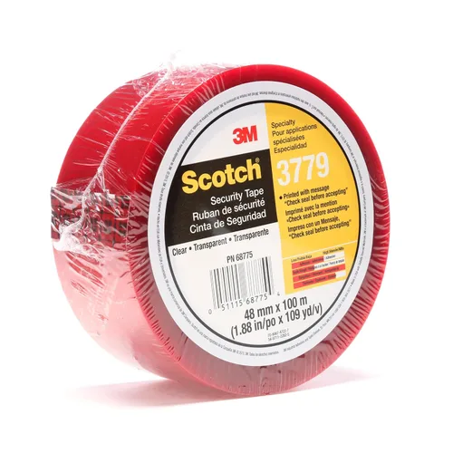 Vista 8 de 3 M Scotch Cinta para sellar cajas con mensaje impreso, Transparente, 1
