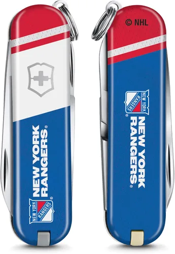 Vista 2 de Victorinox Navaja clásica SD Swiss Army – Navaja compacta de 7 funciones de fabricación suiza con hoja pequeña, destornillador y llavero – New York
