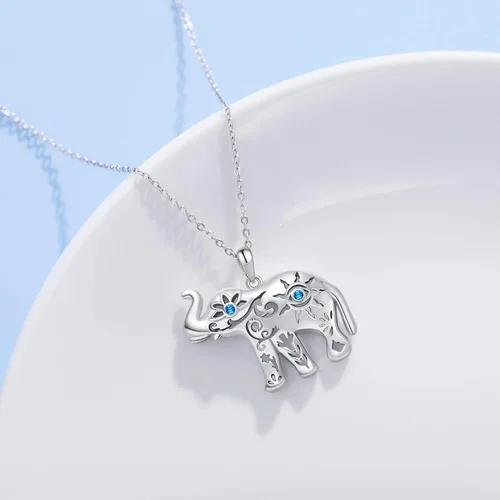 Vista 4 de YAFEINI Collar de plata de ley con diseño de vaca de las tierras altas, collar de animales de Capibaravaca de las tierras altas, regalos creativos