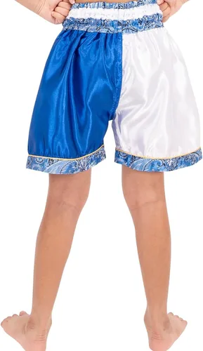 Vista 5 de MUAY NATION Muay Thai - Pantalones cortos para niños (2 años a 12 años) para niñas y niños, para kickboxing y artes marciales mixtas