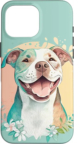 Vista 19 de Pit Bull - Carcasa para iPhone 17, diseño artístico de Pitbull para mujer