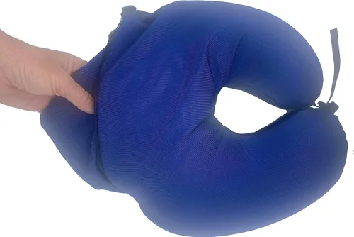 Vista 2 de Therapist's Choice Blue Jackson - Almohada enrollable de 16 x 5 pulgadas, se convierte en almohada de viaje (azul Jackson a almohada de viaje)