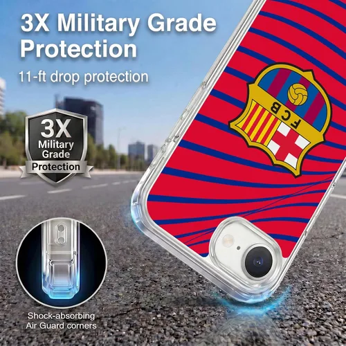 Vista 77 de Head Case Designs Funda de gel suave con licencia oficial del FC Barcelona Barca Crest Graphics [protección de grado militar] compatible con Apple