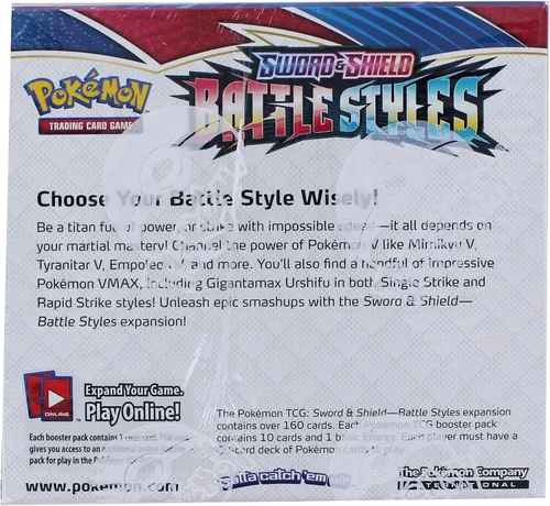 Vista 3 de Juego de cartas coleccionables de Pokémon: Caja de refuerzo Espada y Escudo Estilos de Combate.