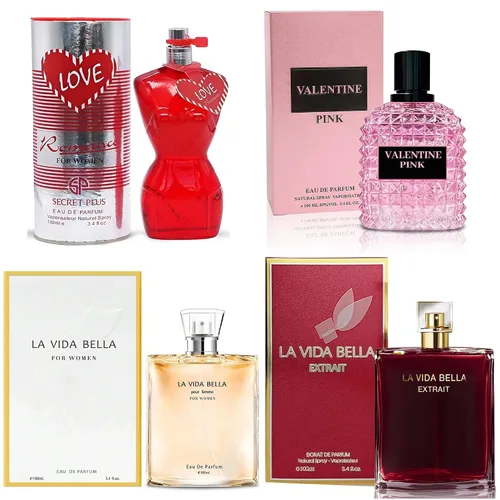 Vista 21 de A CENTER Juego de perfume de 4 piezas para mujer, set de regalo