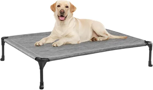Vista 12 de Veehoo Cama elevada para perros medianos, para exteriores, cama elevada y refrescante para perros, cama para mascotas con malla transpirable, patas