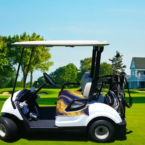 Vista 6 de Fundas para Asientos de Carrito de Golf, Manta Única de Toalla para Asiento de Carrito de Golf para Todos los EZGO, Yamaha, Club Cars, Icon y Más