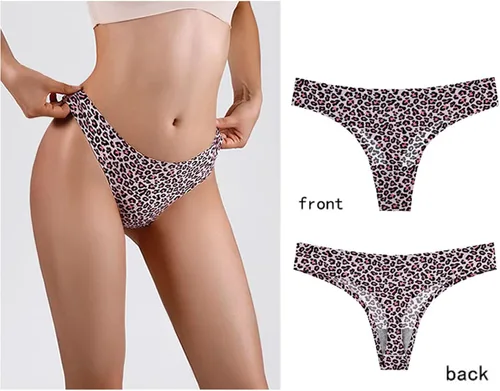 Vista 4 de Bolivelan Tangas impresas inconsútiles de las señoras ropa interior invisible de las mujeres