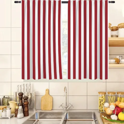 Vista 6 de zokyer Cortinas de ventana a rayas beige crema, modernas rayas verticales de 63 pulgadas de largo, 2 paneles, cortinas bohemias neutras para niños