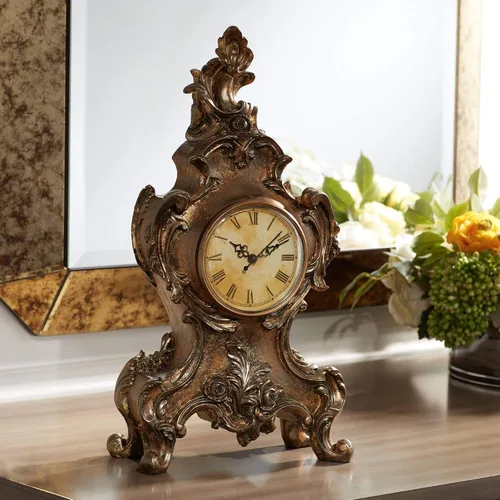 Vista 2 de Kensington Hill Taryn - Reloj de mesa estilo vintage de 16 1/4 pulgadas