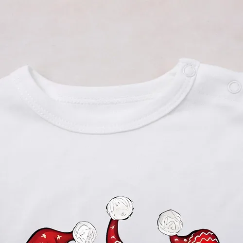 Vista 4 de TBUIALL Mono de Navidad para bebé, niño y niña, mono de manga larga, estampado de letras, cómodo para niña