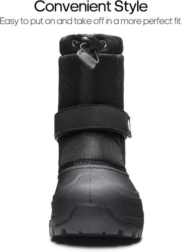 Vista 4 de NORTIV 8 Botas de nieve para niños y niñas, impermeables, para clima frío, botas clásicas para senderismo al aire libre (niños pequeñosniños grandes)