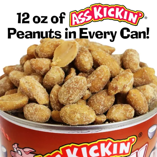 Vista 6 de ASS KICKIN' Cacahuetes Bacon Ranch – 12oz – Último regalo gourmet de cacahuetes – Pruébalo si te atreves!