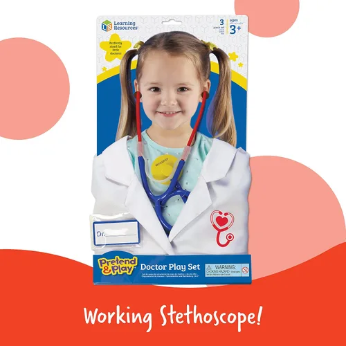 Vista 5 de Learning Resources Set de juego de doctor, 3 piezas