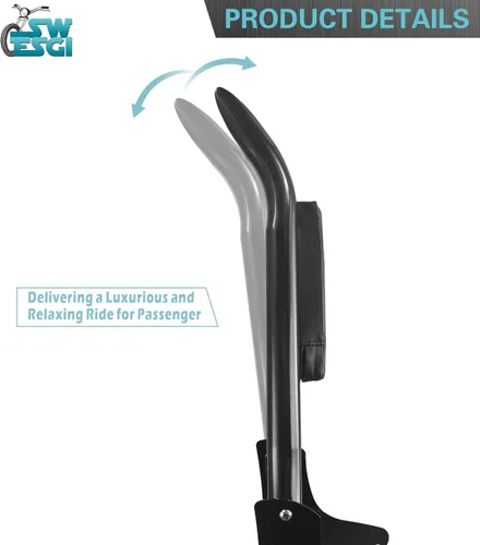 Vista 6 de Respaldo de pasajero Sissy Bar compatible con Harley Davidson Touring 97-08 de liberación rápida, respaldo de pasajero compatible con Road King