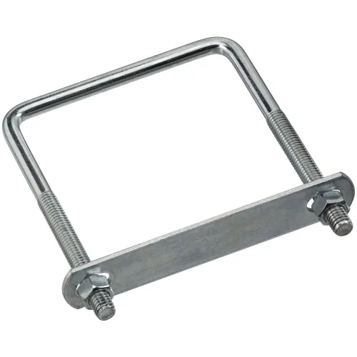 Vista 5 de National Hardware - Perno cuadrado en U de tamaño de madera, #664-3/8" x 3-5/8" x 4", Zinc Tamaño para envolver madera nominal y tubo rectangular