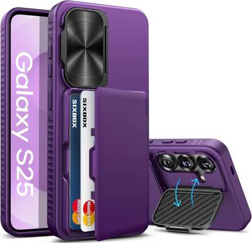 Vista 16 de para Samsung Galaxy S25 Funda, Compatible con MagSafe y Soporte Integrado y Grado Militar de Resistencia a Caídas, Funda Magnética Translúcida
