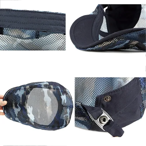Vista 6 de Newsboy - Gorra de algodón para hombre, diseño de camuflaje, ajustable, ajustable, plano, suave, para caza y golf
