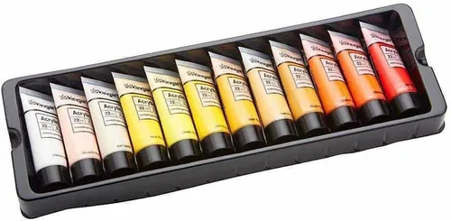 Vista 8 de KINGART PRO Artist Quality - Juego de pintura acrílica de 48 piezas, tubos de 0.74 onzas, juego de 48 colores únicos y altamente pigmentados