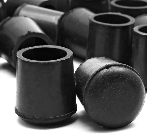 Vista 10 de Piutouyar Fundas redondas de goma de PVC para muebles, protectores de patas de silla de mesa de 0.984 in/1 pulgada, tapa de extremo antideslizante