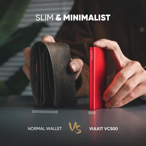 Vista 79 de VULKIT Cartera delgada minimalista para tarjetas VC500 VC500C, Rosado, Minimalista
