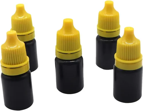 Vista 9 de Snadulor - 60 botellas negras a prueba de luz, sub-botella de 0.3 fl oz de gotas para los ojos, botella de gota para los ojos (tapa azul)