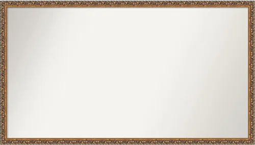 Vista 100 de Amanti Art Espejo de baño de bronce para sobre fregadero, 29 x 19 pulgadas, espejo rectangular de bronce antiguo, marco de madera tradicional