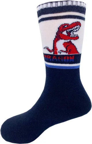 Vista 5 de Calcetines altos hasta la rodilla para niños, calcetines de algodón cómodos de dinosaurio, paquete de 8 pares