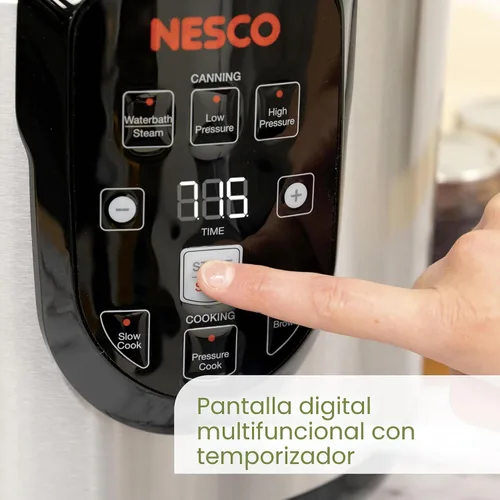Vista 8 de Nesco NPC-9 Olla a Presión Eléctrica Inteligente y Enlatadora, Acero Inoxidable, 9.5 Qt