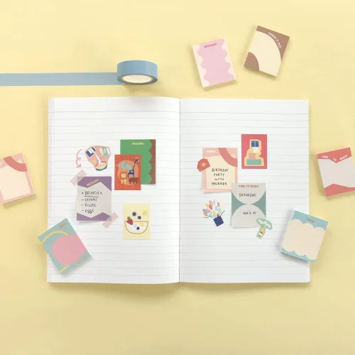 Vista 5 de Monolike Paleta de colores Sticky Objet 300 A Set 4P - Bloc de notas autoadhesivo 30 hojas